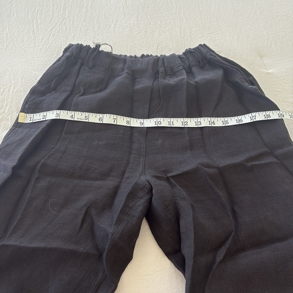 NEW SHYLOH BLACK LINEN PANTS WITH BUTTONS - Picture 9 of 12